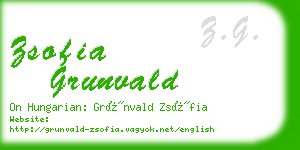 zsofia grunvald business card